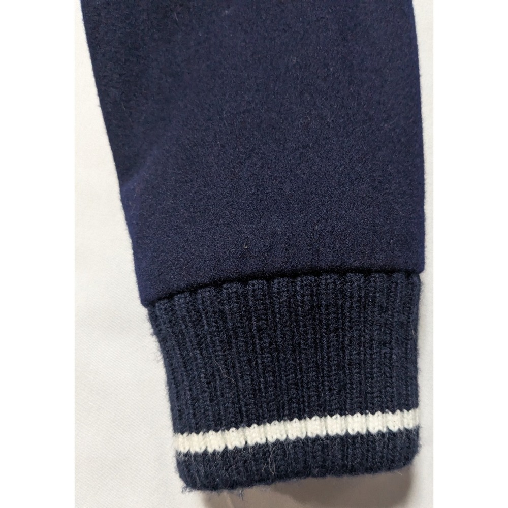 J. CREW Wool Varsity Letterman‎ Jacket Blue Gray - Women XS EUC - Picture 13 of 15